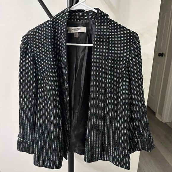 Jones Studio Black/Green/Blue Blazer - Picture 1 of 3